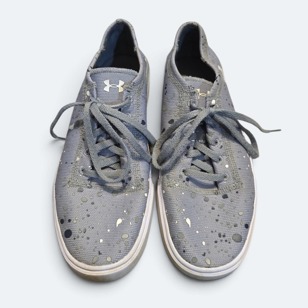Under Armour Street Encounter IV Grey Paint Splatter Shoes Kids Size 7Y